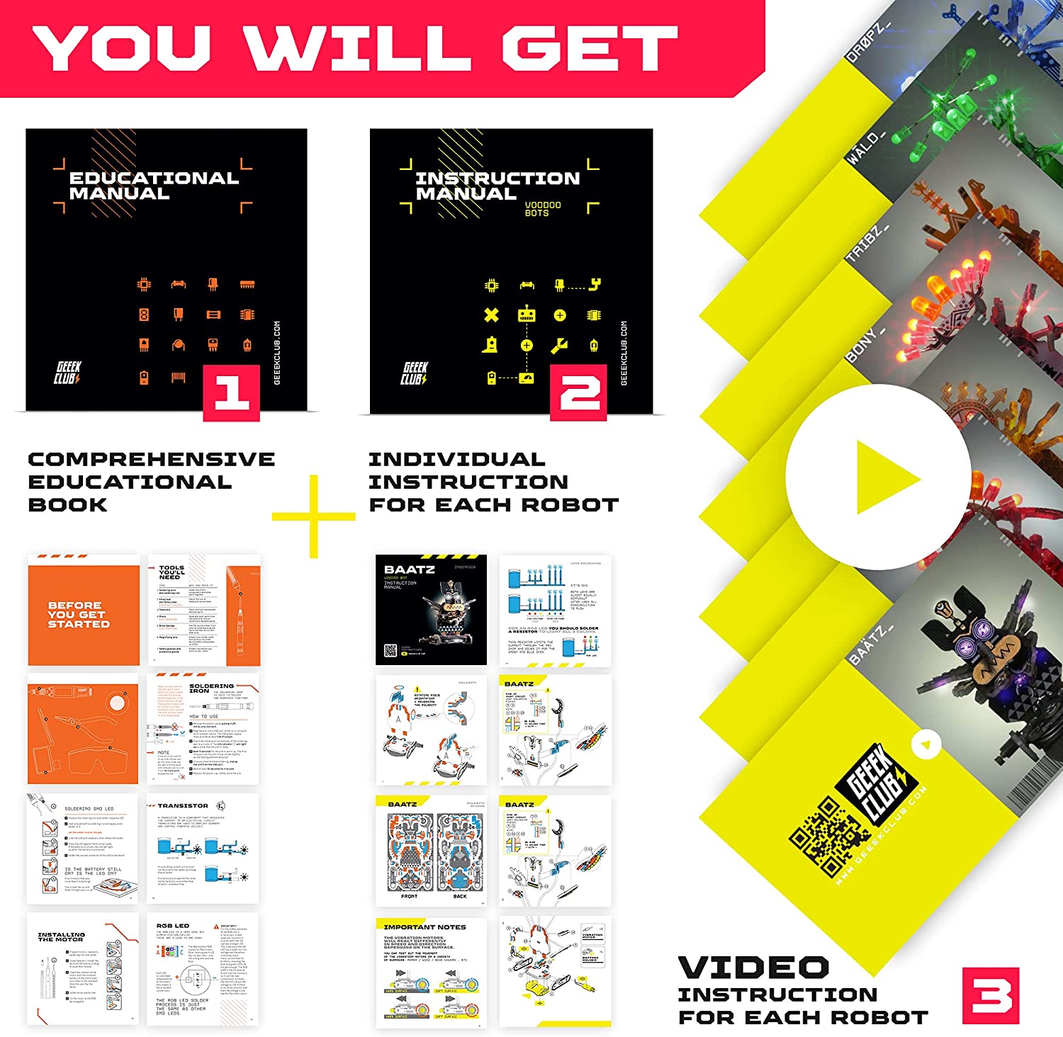 Robot Building Kit for Kids - Magic Voodoo Bots - Robotics STEM Construction Set - Smart Build Your Own Robot Kit for Adults - Kid Robotic Toys - DIY Science Engineering Kits No Toolkit