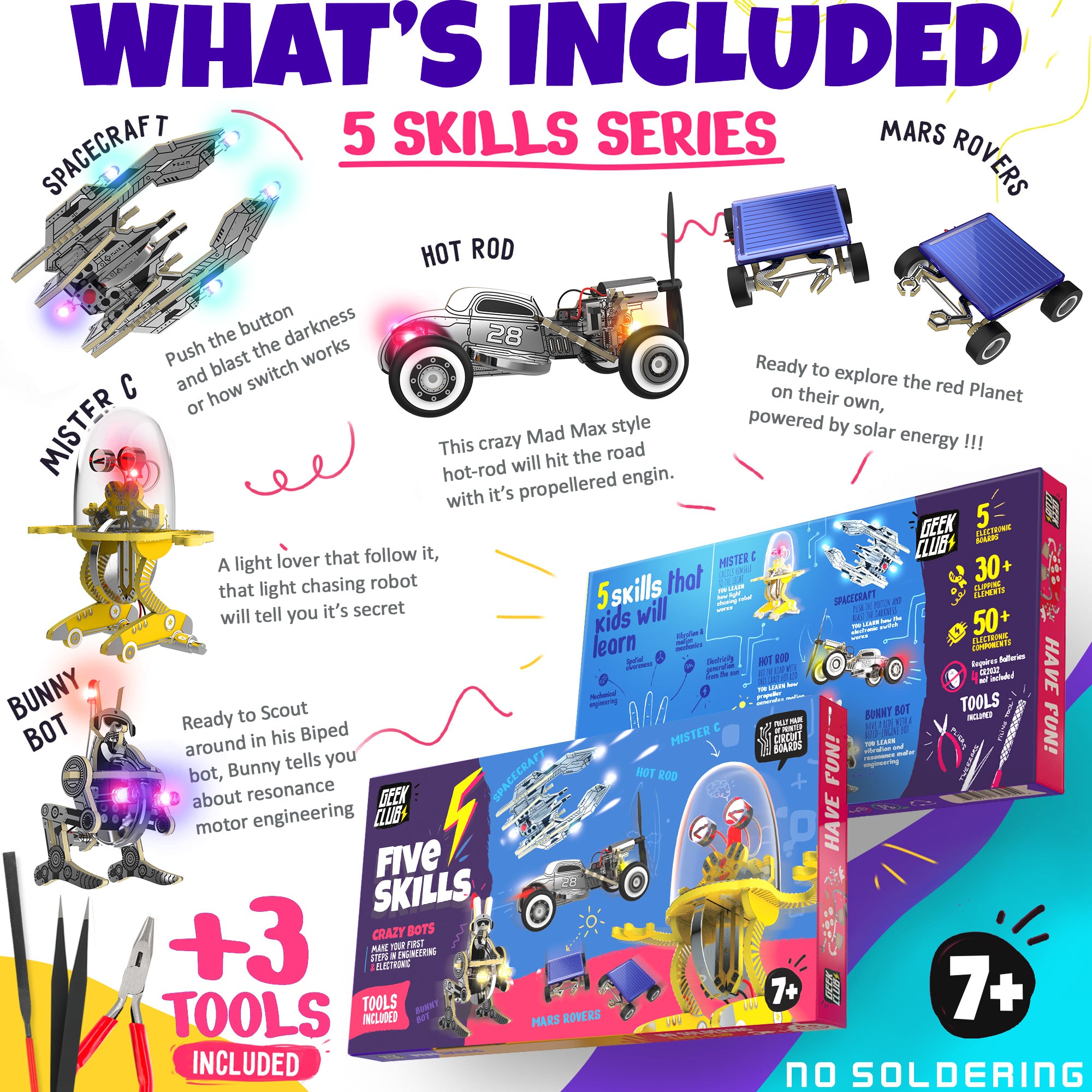 FIVE SKILLS CRAZY BOTS