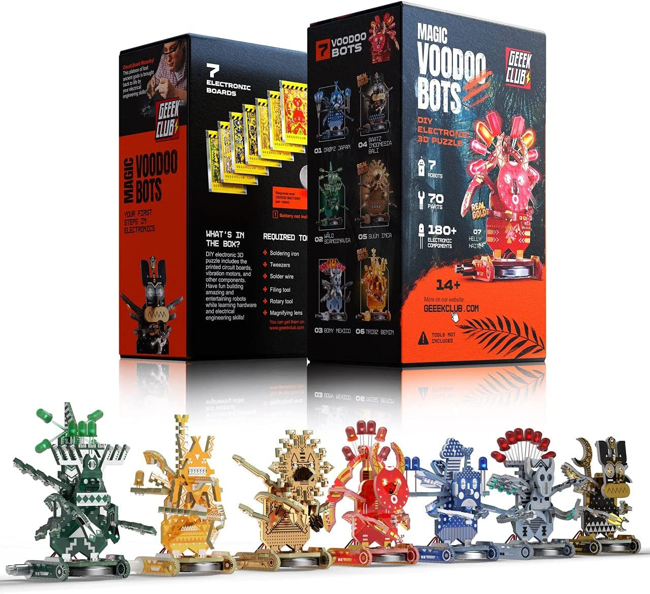 Robot Building Kit for Kids - Magic Voodoo Bots - Robotics STEM Construction Set - Smart Build Your Own Robot Kit for Adults - Kid Robotic Toys - DIY Science Engineering Kits No Toolkit