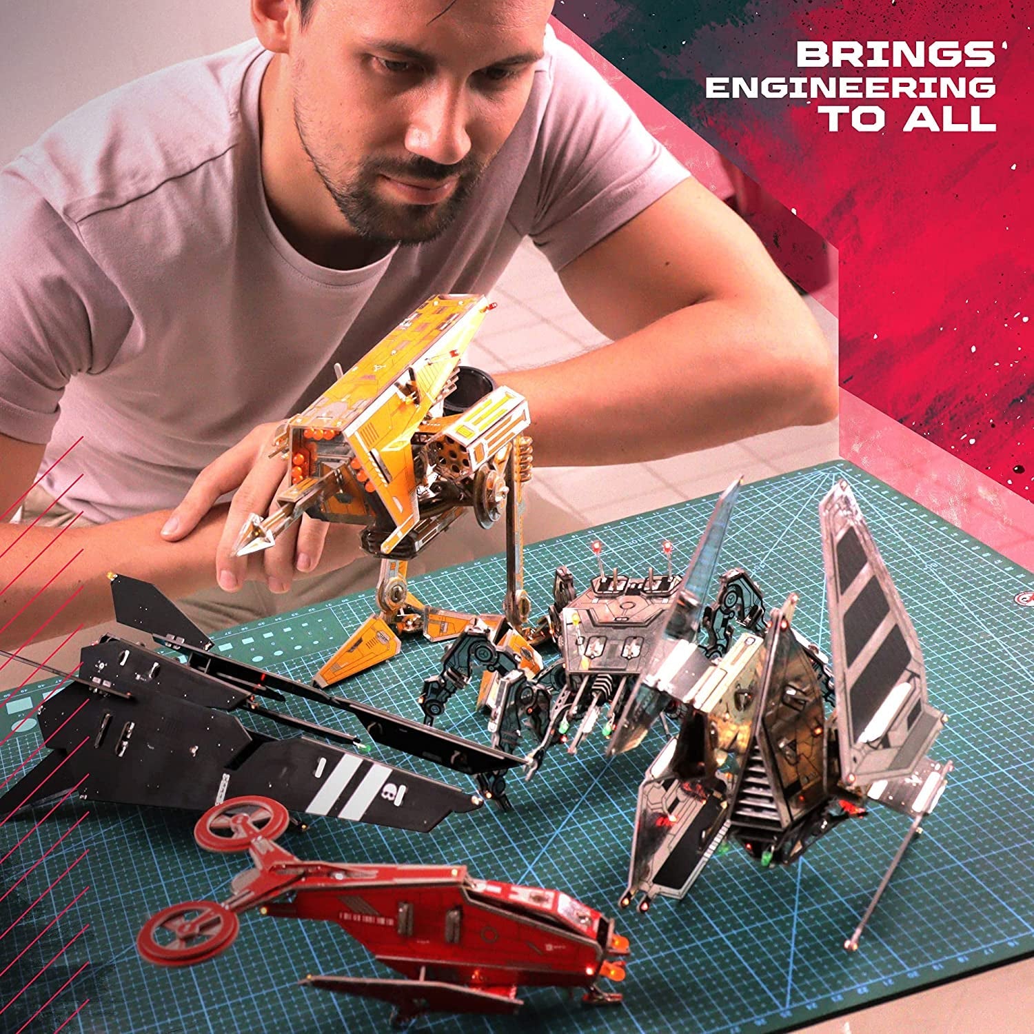 DIY Robot Building Kit - 3RT Cyber Copter - Educational Robotics Kits for Kids - Science Kid STEM Toys - Printed Circuit Board Set - Build Your Own Robotic Helicopter - Engineering Toy Kit